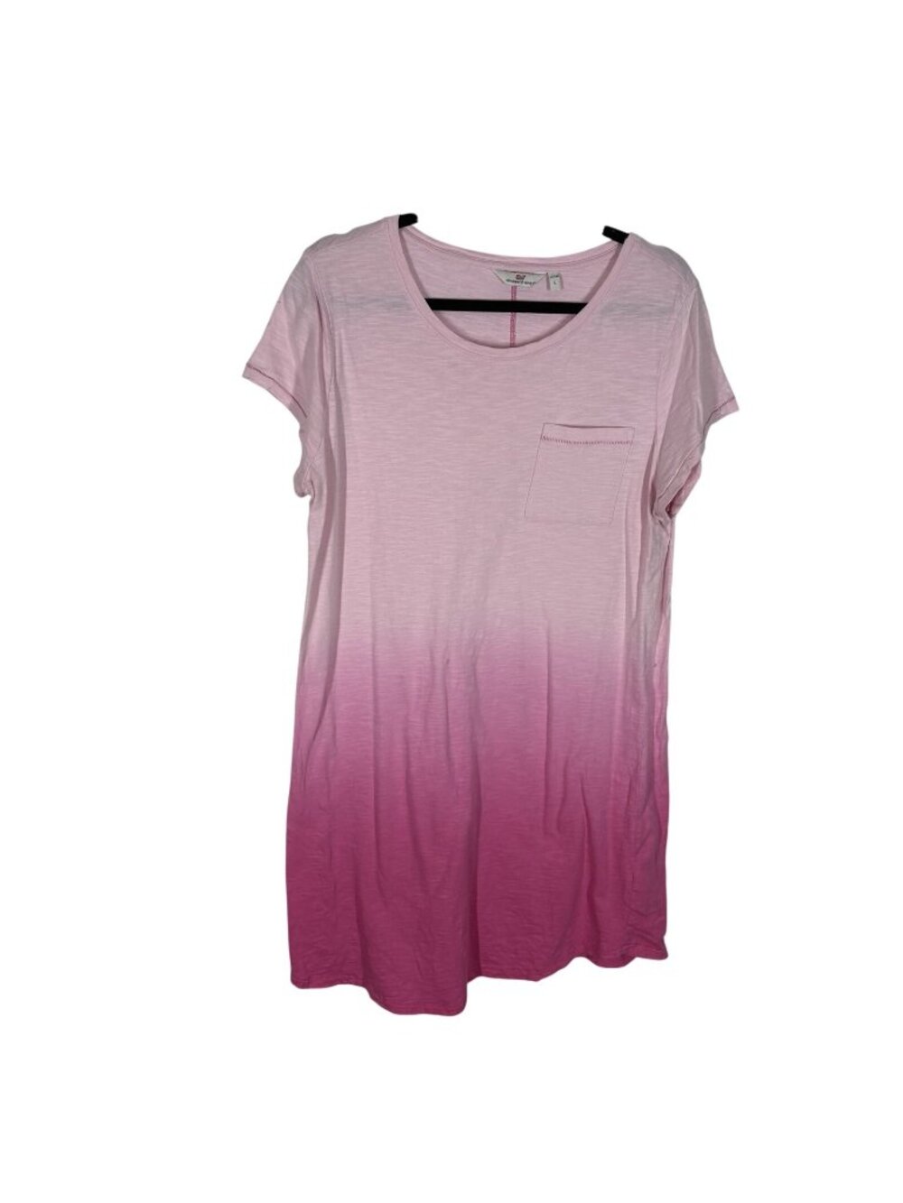 Vineyard Vines Women L Pink Cloud Ombre Slub Cotton Surftee T-Shirt Dress